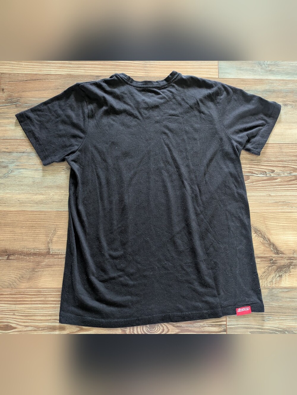 Ride Icon Moto Black & Red Logo Graphic T-Shirt Medium Bikercore Motorcycle - Picture 4 of 4